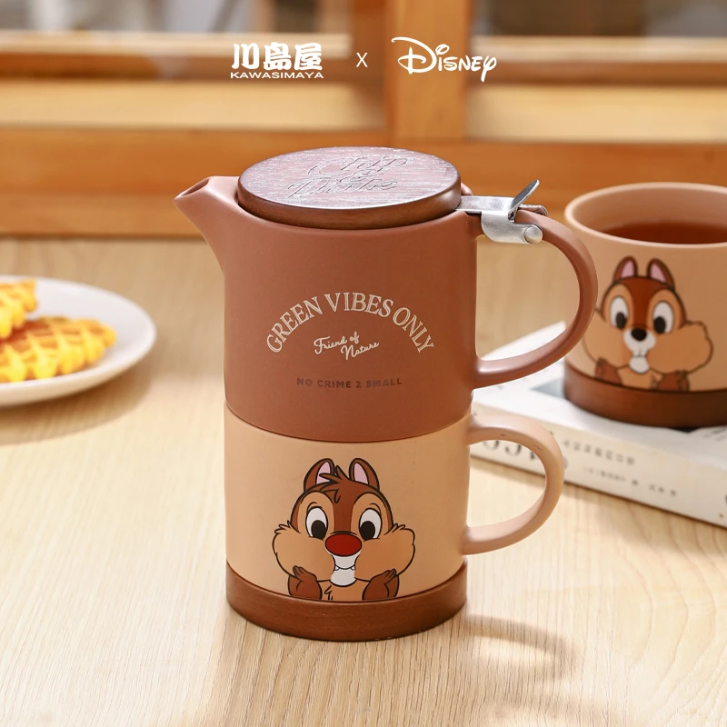 川岛屋迪士尼奇奇蒂蒂茶壶可爱闺蜜生日礼物泡茶杯下午茶茶具套装