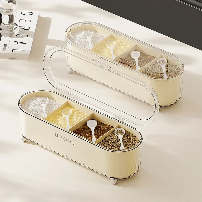 川岛屋厨房调味罐家用组合套装味精盐罐轻奢调料瓶罐子收纳盒一体