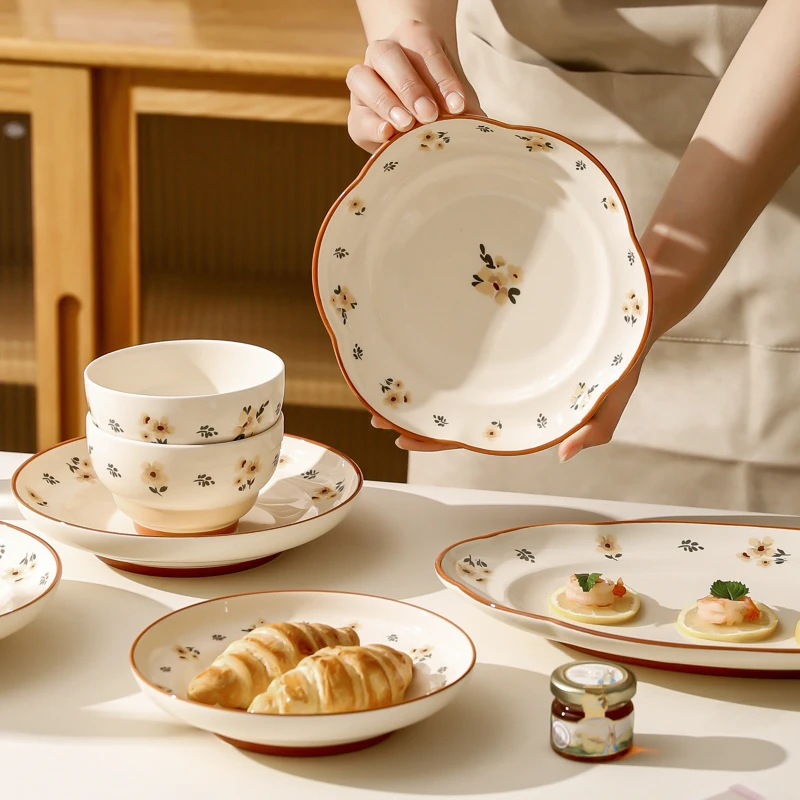 川岛屋陶瓷饭碗家用2024新款特别好看的餐具汤碗面碗盘子碗碟