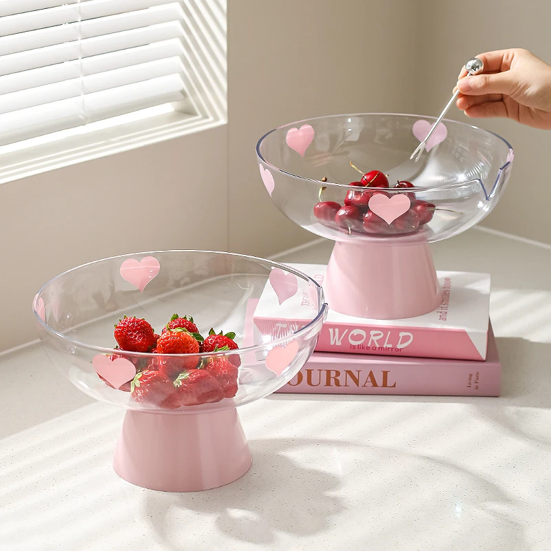 川岛屋水果盘客厅家用2024新款高脚托盘高颜值好看茶几零食摆放盘