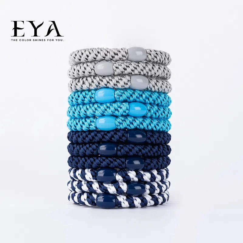 EYA出口欧洲高弹力皮筋12根粗款马尾郑钦文同款不勒头耐用头绳