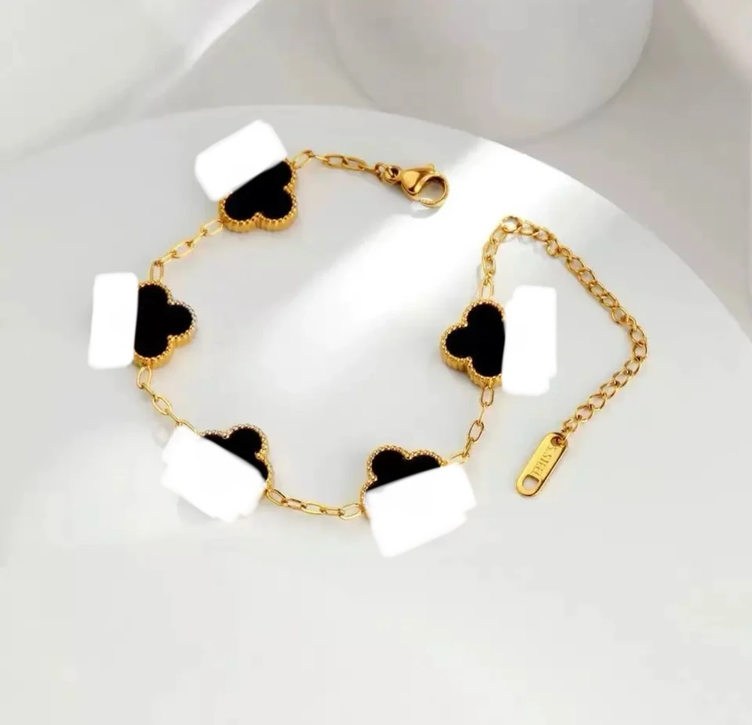 合金手链 精工【四叶草手链】气质轻奢时尚百搭经典精致精美