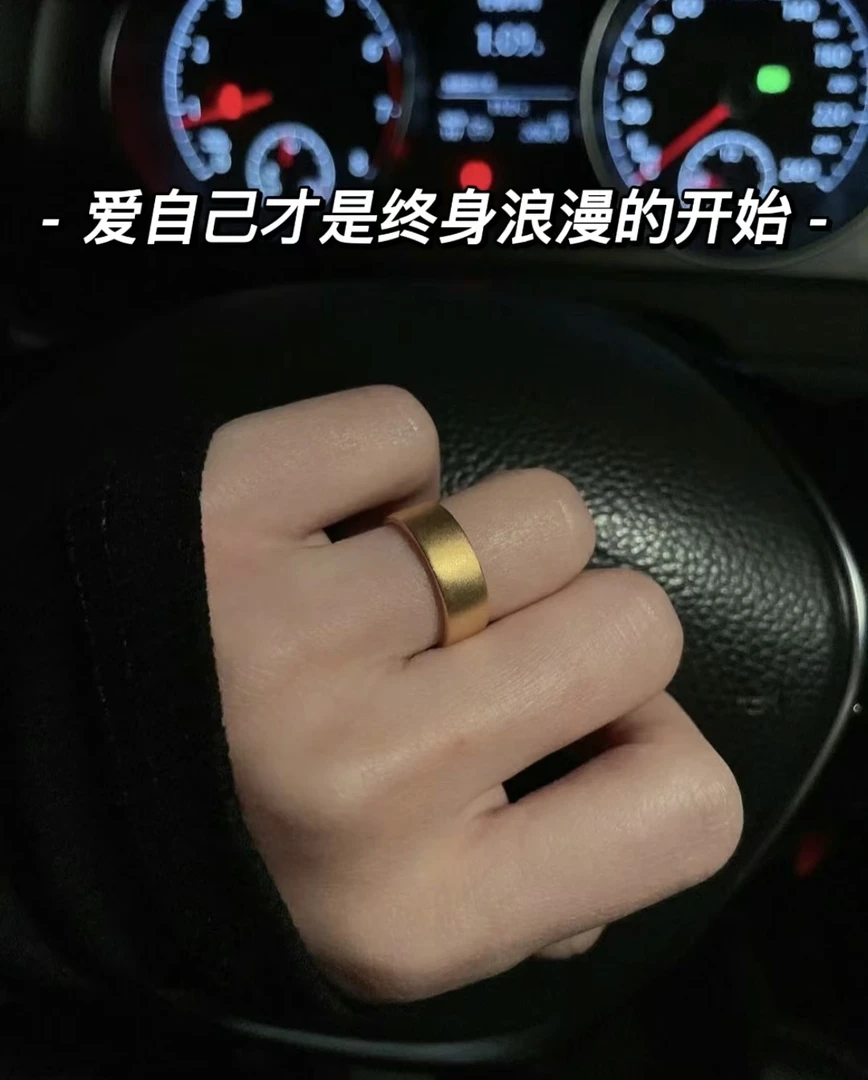 合金戒指 精工【古法素圈哑光金戒】时尚情侣浪漫简约经典传承