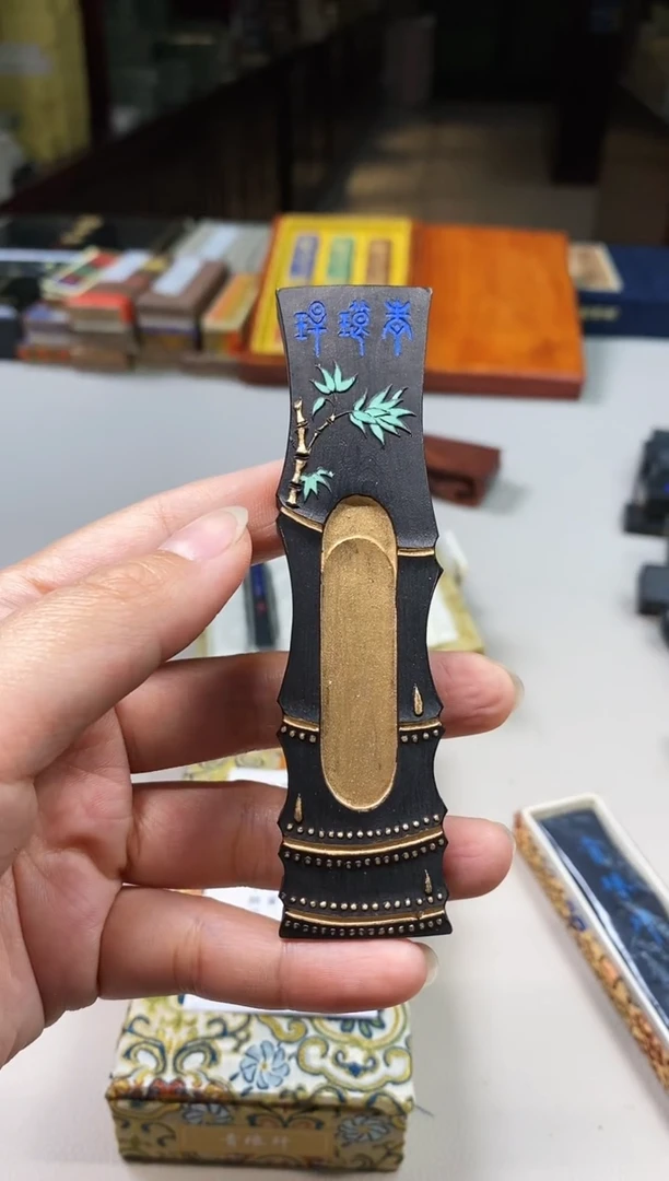 【闪购商品】1.5两 青琅玕（大漆油烟）墨块1锭