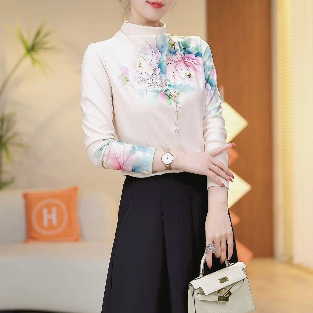 现货【花城】时尚气质新款德绒2025秋冬打底外穿保暖显瘦遮肉上衣