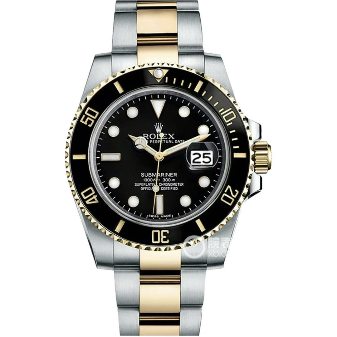 95新 Rolex/劳力士 116613潜航者系列间金黑水鬼/单表/40mm