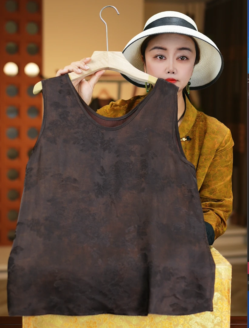 <<非遗美学>>100桑蚕丝百搭背心T1350