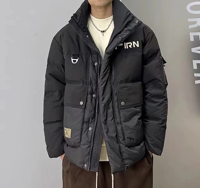 Z-5513《年货·HHR》高级感拼接立体结构羽绒服外套！情侣款