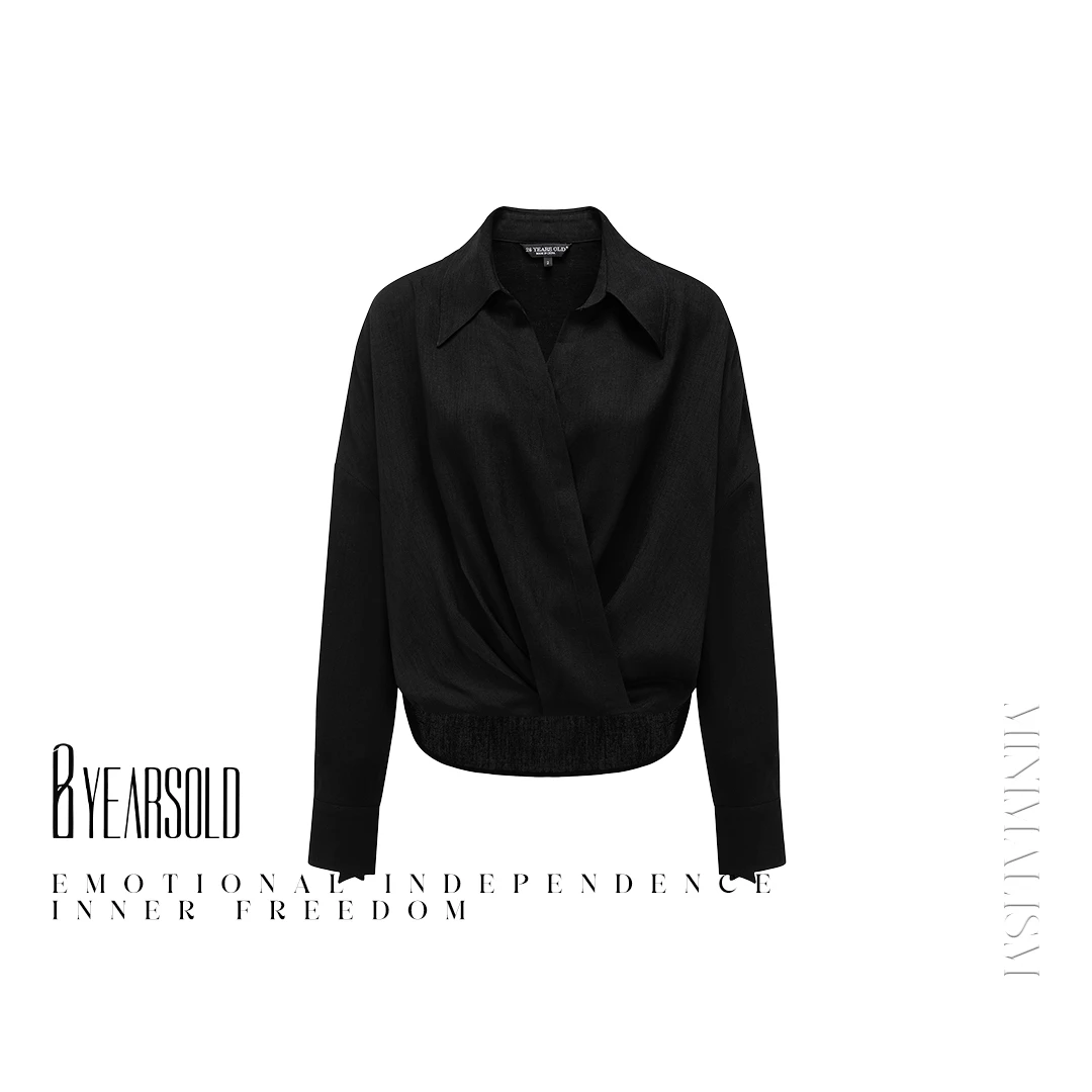 26YEARSOLD设计师品牌236117气质长袖时尚百搭简约女士设计感衬衫