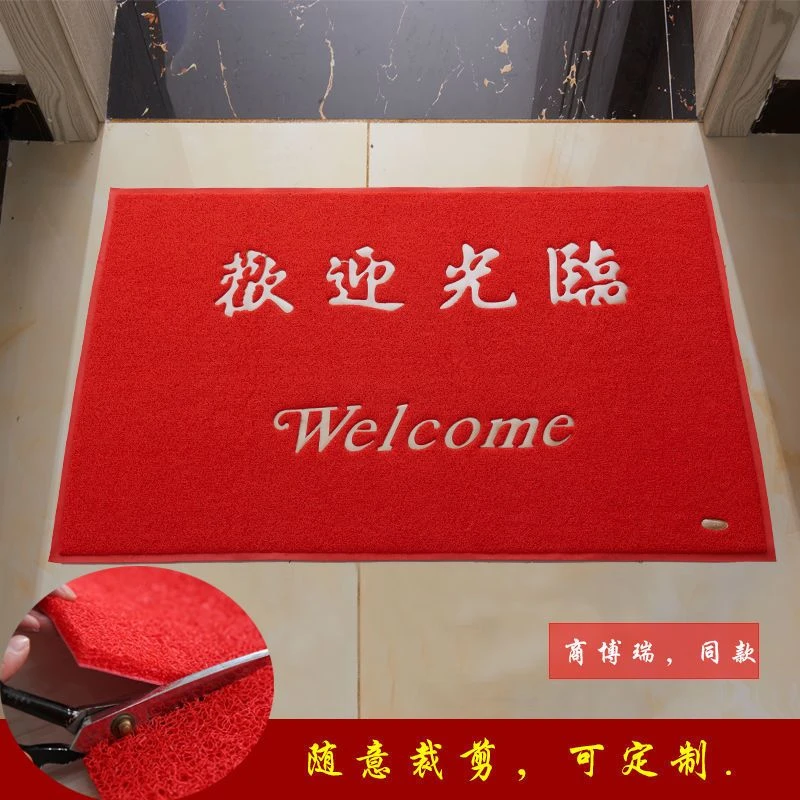 地垫进门脚垫入户门垫PVC丝圈地毯垫出入平安欢迎光临防滑垫定制