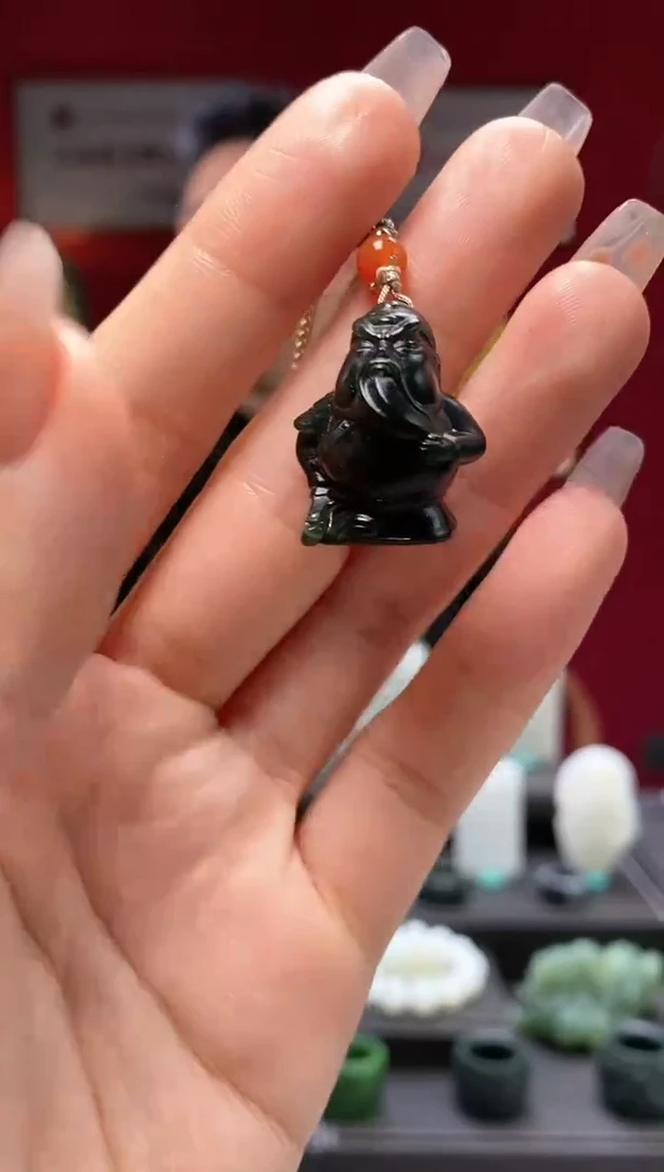 【闪购商品】和田玉武财神未镶嵌吊坠