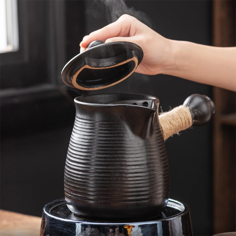 原矿陶土煮茶壶煮奶茶罐罐壶家用可干烧煮花果茶养生茶烤奶茶罐壶