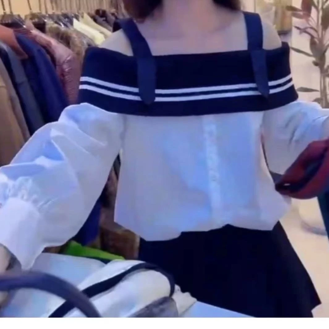 新款时尚气质减龄拼接上衣半身裙显瘦洋气女装