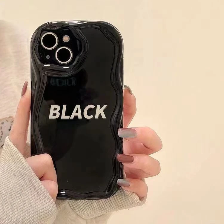 适用奶油纹高级感字母适用苹果14promax13手机壳iPhone11/12软壳6