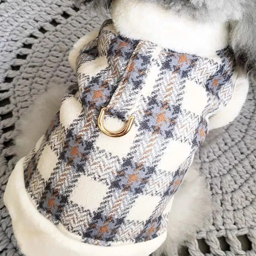 可牵引加绒狗狗衣服冬季宠物泰迪小狗小型犬比熊博美猫咪衣服秋冬