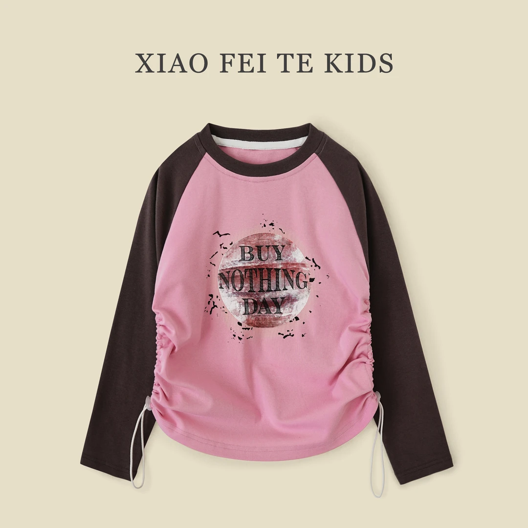 小菲特秋季女宝上衣女童装中大童儿童时尚洋气长T打底衫FCYQ42430