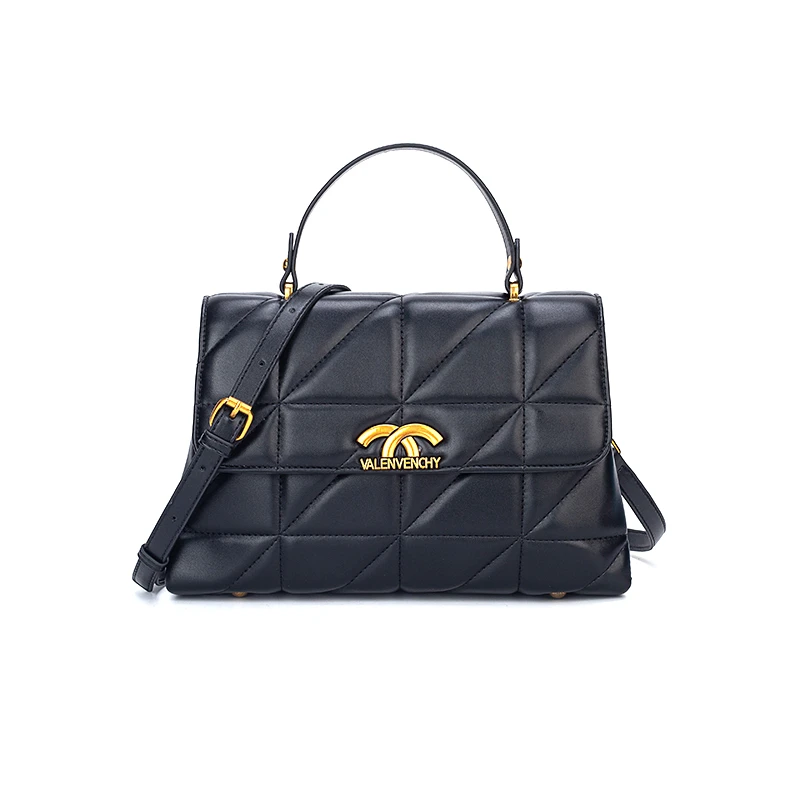 【宠粉福利】2024新款百搭小香风菱格手提包潮流时尚单肩包包