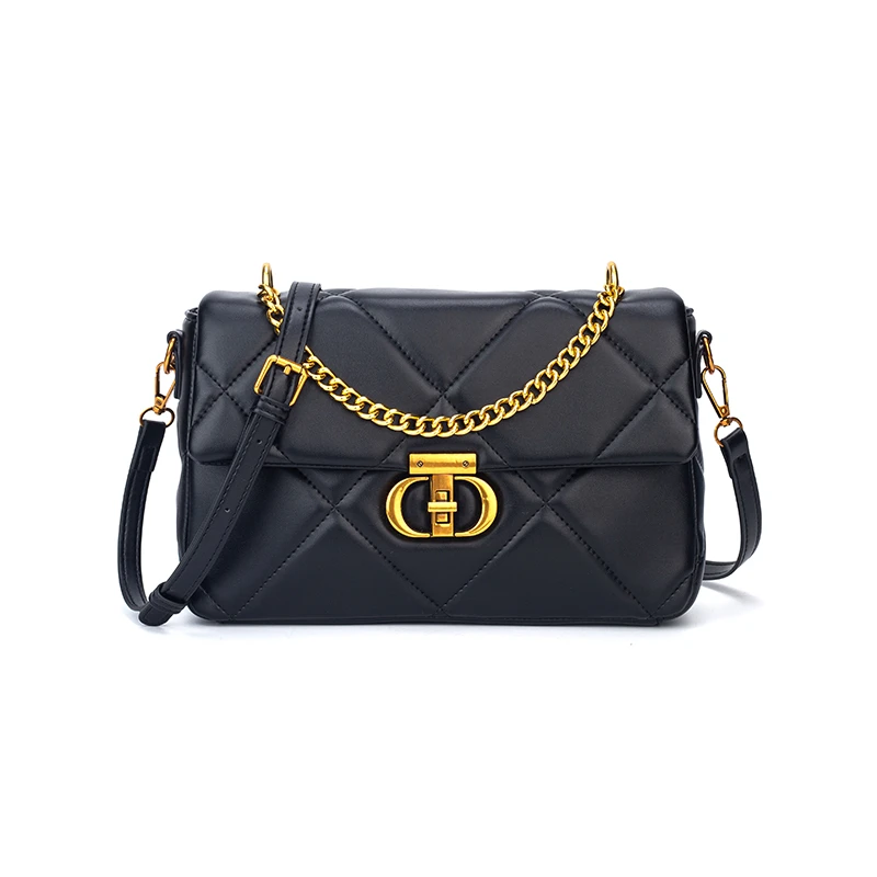 【宠粉福利】2024新款小香风菱格链条单肩包潮流时尚斜跨包包