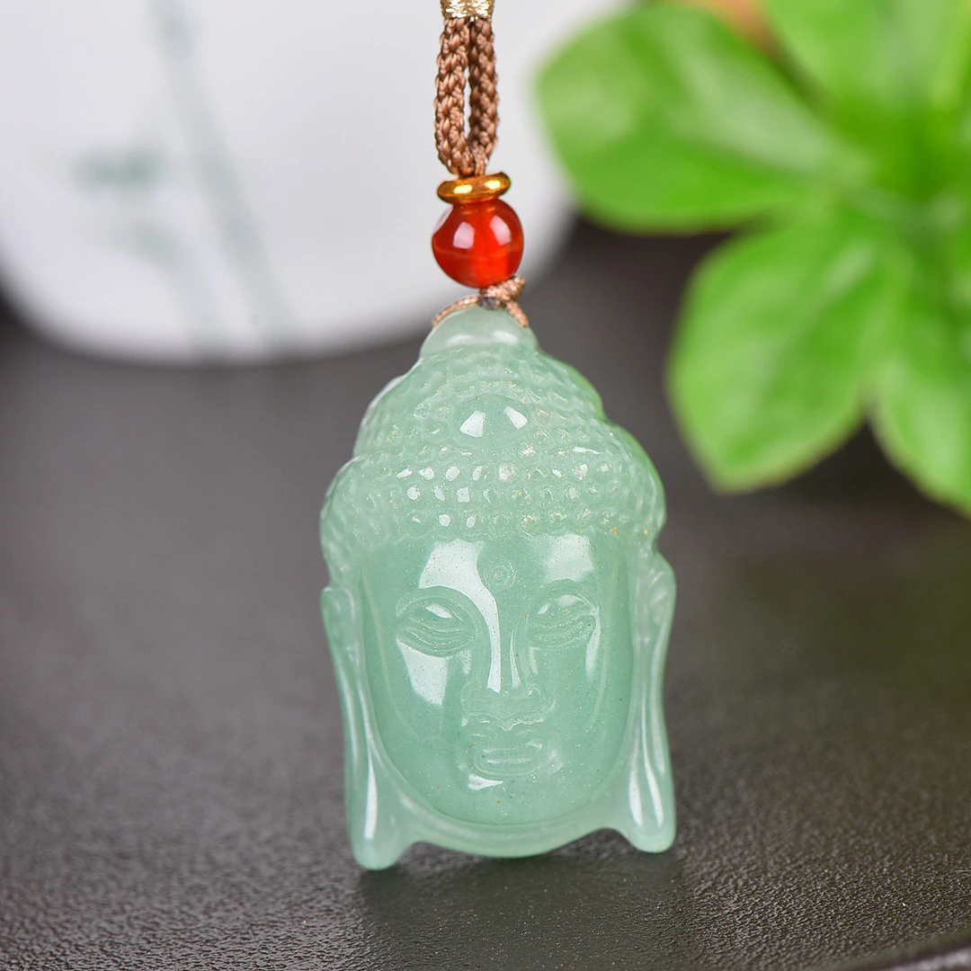 假一赔十天然玉石东陵玉佛头项链吊坠挂件玉佩珠宝饰品真玉项坠