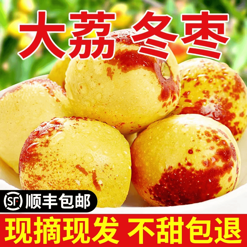 【阿昊】正宗陕西大荔冬枣新鲜特大枣鲜枣子现摘应季水果整箱包邮