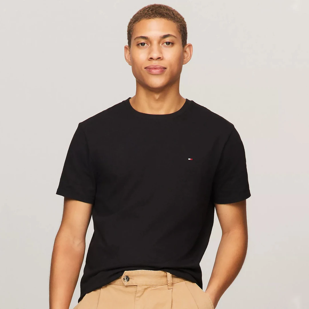 TOMMY HILFIGER男士短袖t恤纯棉夏季圆领2024爆款半袖【郑州保税】