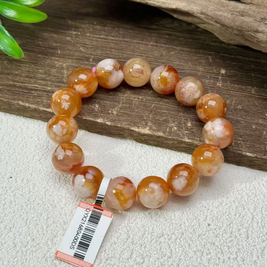 【与帅珠宝】樱花玛瑙单圈手串13m D112833——多样性发其一