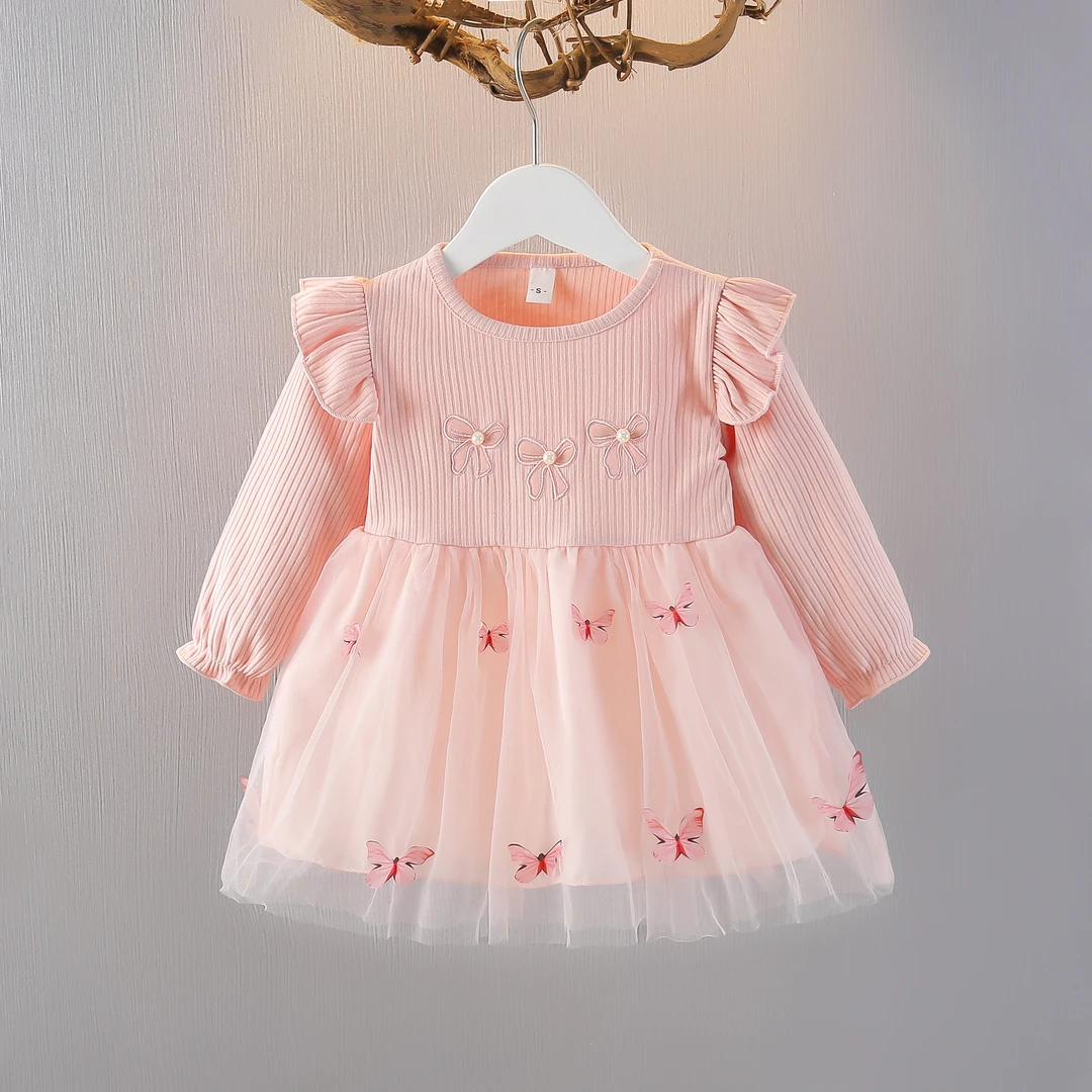 女童连衣裙春秋季宝宝裙子2024新款小女孩公主纱裙婴幼儿秋装洋气