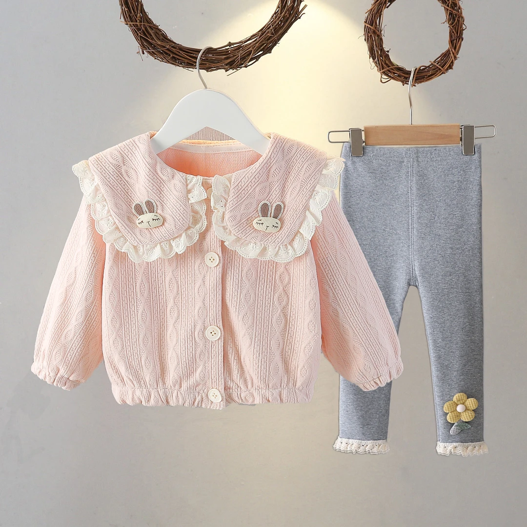 1-3岁2秋款女童外套宝宝童装婴幼儿长袖套装小童两件套春秋装韩版