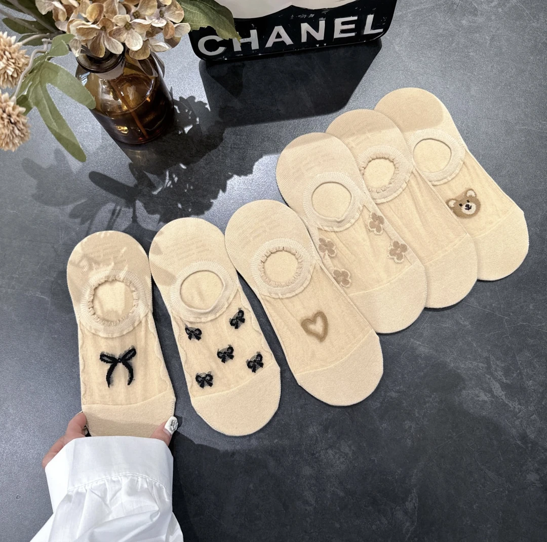 肤色系（肉色）冰丝隐形袜【拍一发6双】