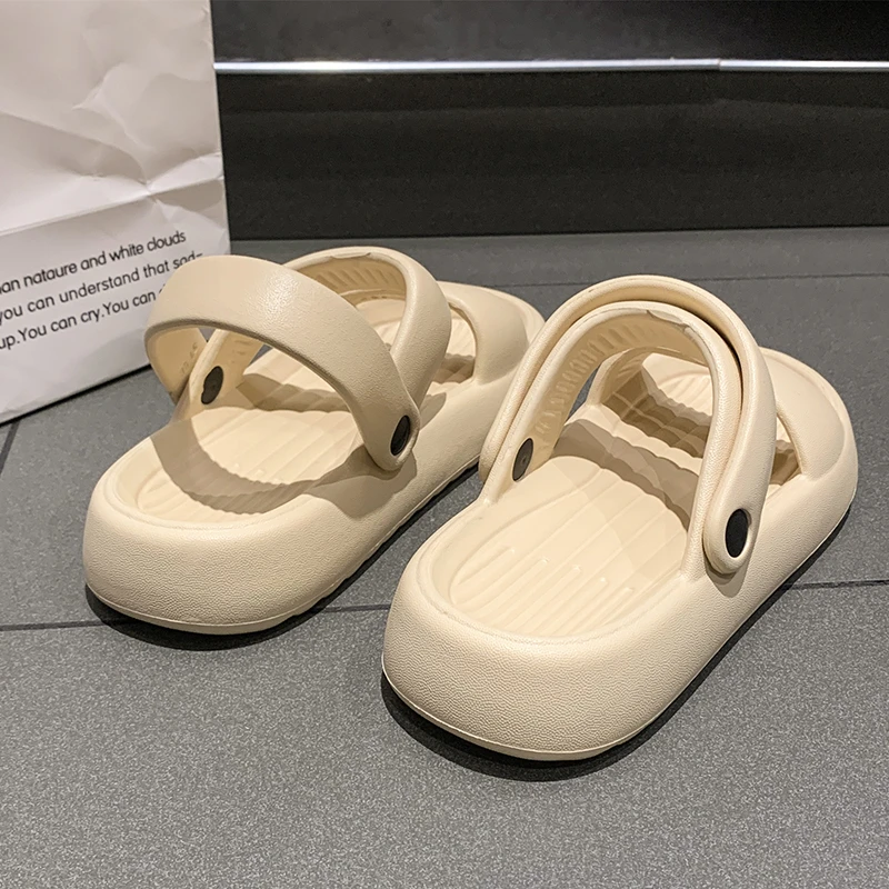 2024新款凉拖外穿拖鞋女夏厚底防滑踩屎感户外两穿情侣凉拖男女款