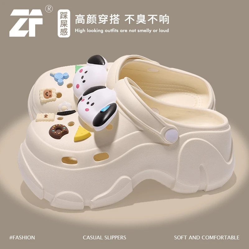 洞洞鞋女款2025新款爆款厚底外穿踩屎感高端凉鞋休闲时尚百搭两穿