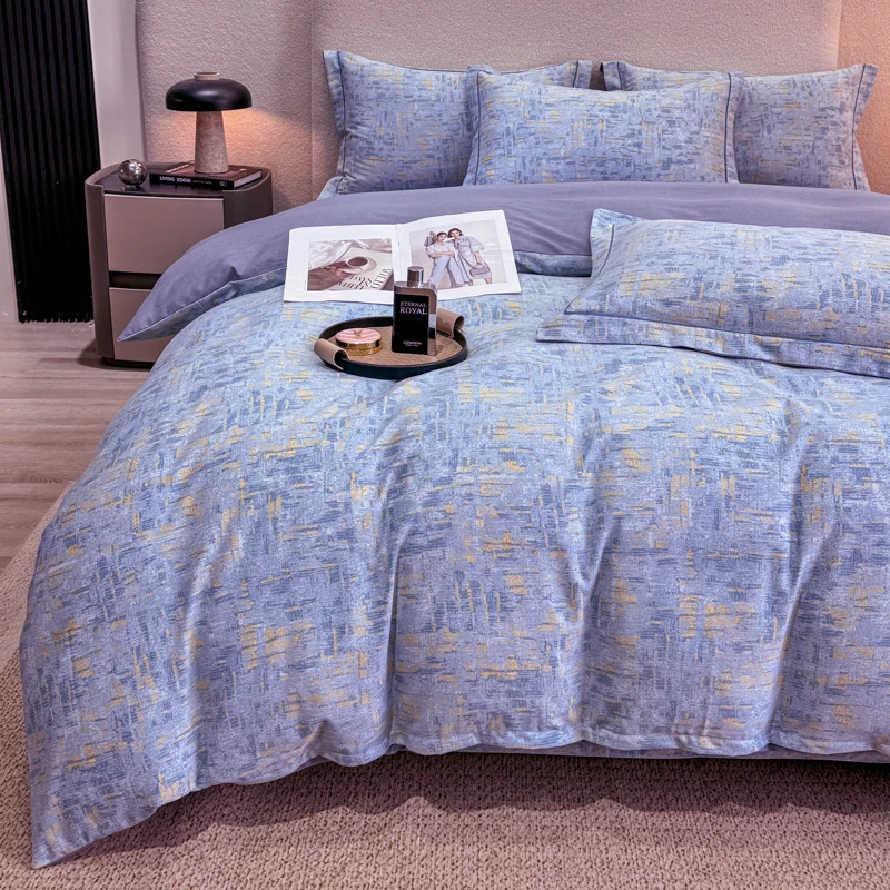 全棉四件套加厚冬纯棉斜纹200x230被套 高档正品江苏南通家纺