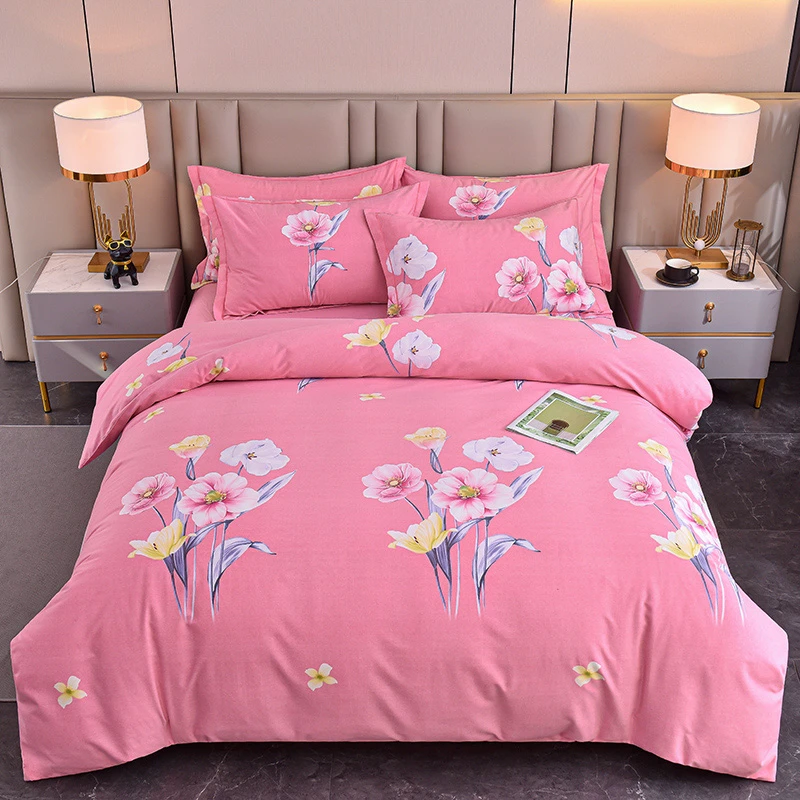 亲肤正品主卧全棉斜纹四件套纯棉被套80支四季通用床上用品床裙款