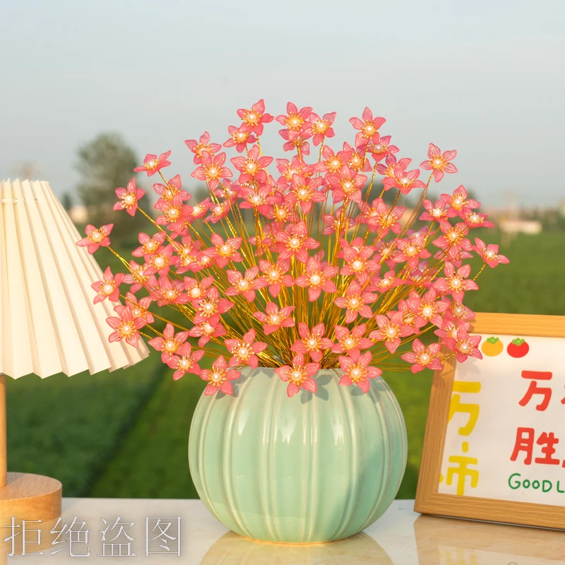 新款紫荆花四季花开材料包手工diy摆件(不含瓶非成品)