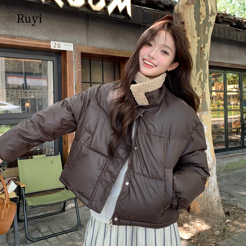 2024新爆款棉服女冬季短款小个子加厚保暖宽松复古小棉袄上衣外套