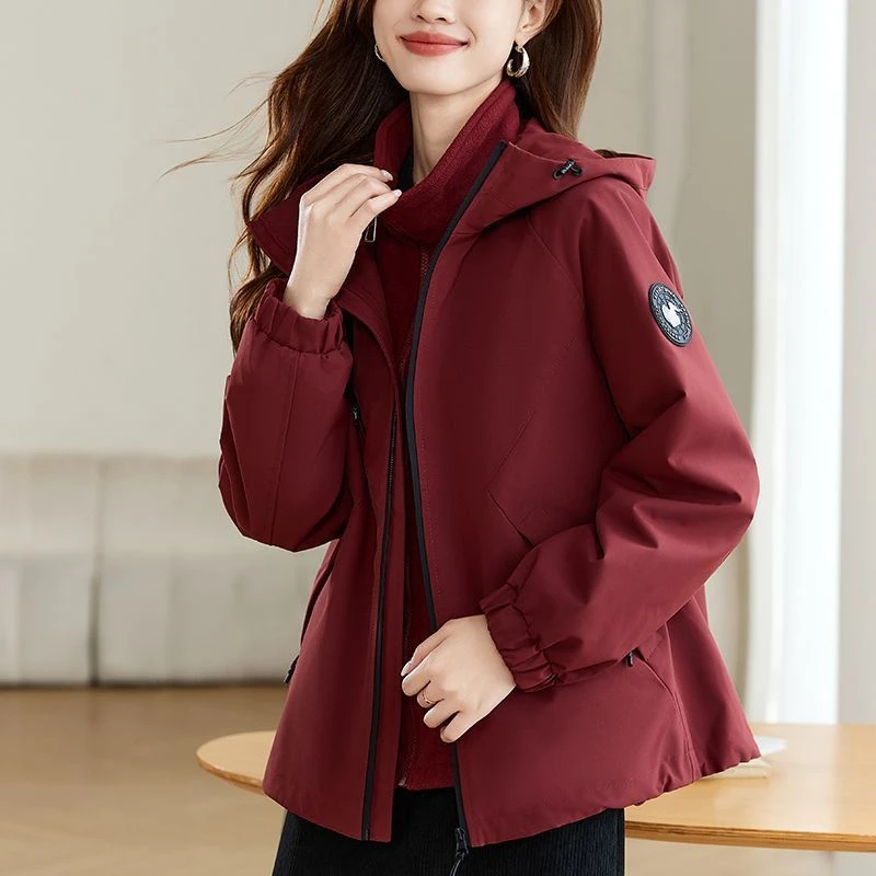 派克服女2025年新款爆款冬季加绒加厚可拆卸内胆专业妈妈高端棉服