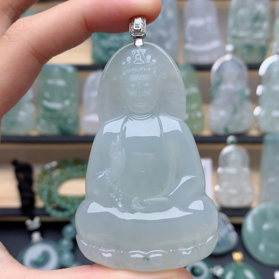 翡翠颈饰未镶嵌冷*素衣