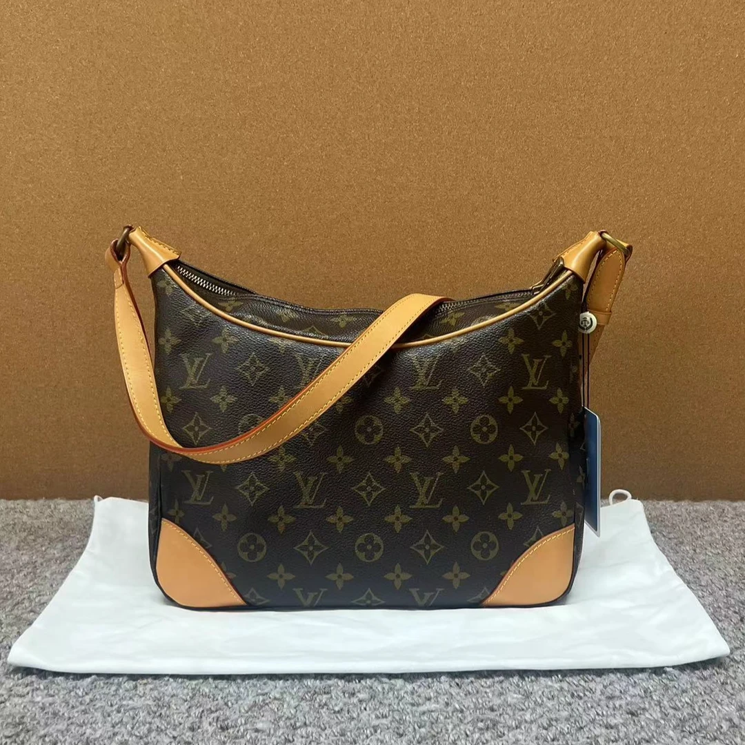 95新 LouisVuitton/路易威登 中古小号牛角包 女士拼皮斜跨单肩包