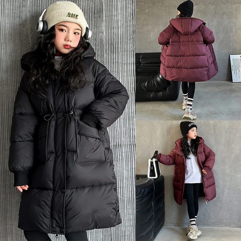女童羽绒棉衣冬装新款中大童冬季保暖加厚棉服女孩洋气韩版棉袄潮
