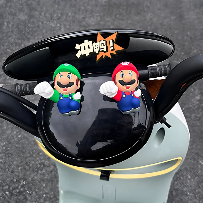 马里奥自行车贴3D立体公路车装饰公仔山地车电动车改造可爱装饰贴