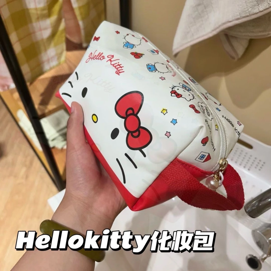 可爱防水hellokitty牛津布便携化妆包出差旅行洗漱包学生文具袋