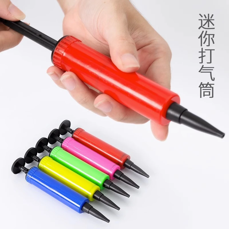 便携迷你式打气筒手推多用途充气筒手动气球充气泵游泳圈打气筒