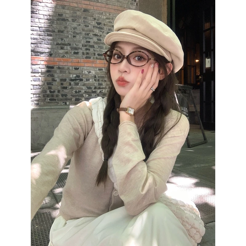 清 FF BLUE  休斯顿学院 秋冬百搭三色八角帽复古气质ins风帽子