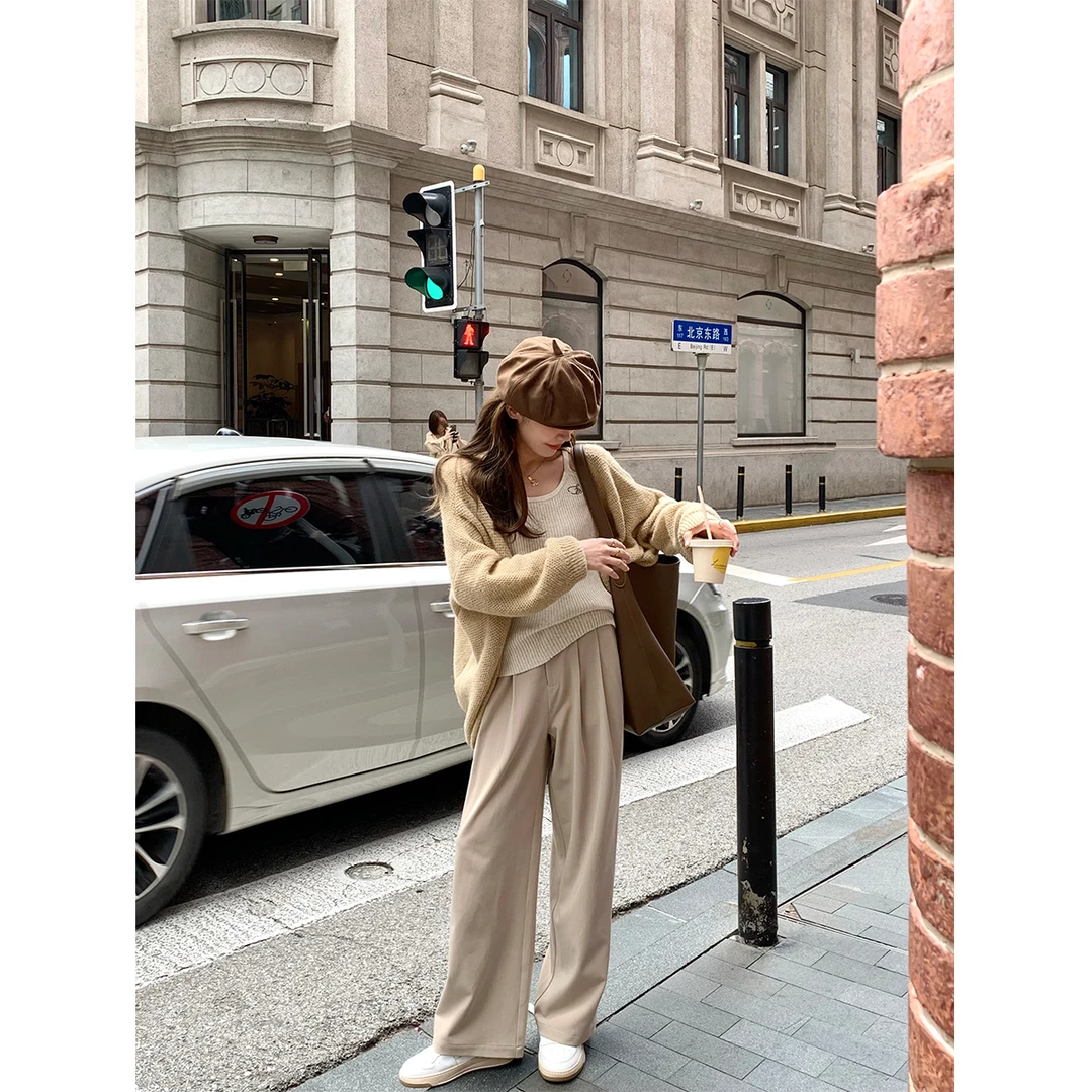 清 FF BLUE 不能说的秘密清冷女主感垂顺西装阔腿裤百搭长裤女