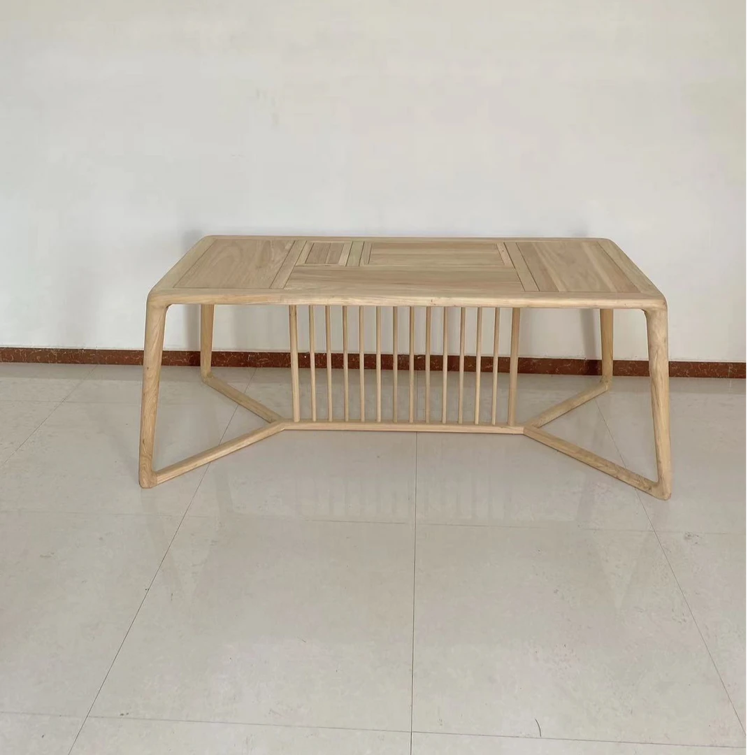 北方榆木全榆木材质小美茶桌新中式禅意简约新中式茶桌新中式茶桌