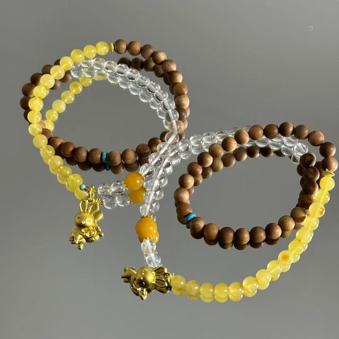 双圈蜜蜡多宝手串B170多样性发货一件