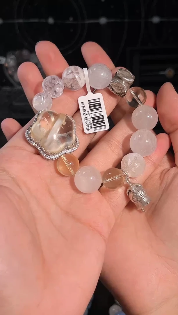 【闪购商品】水晶手串银S925镶嵌Z945