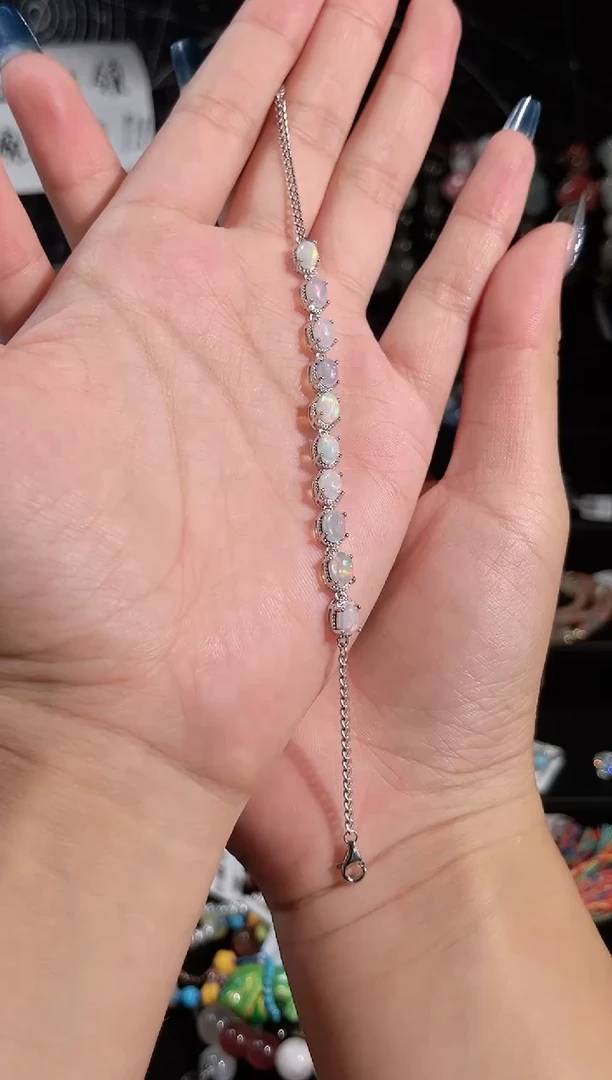 【闪购商品】欧泊手链银S925镶嵌X573