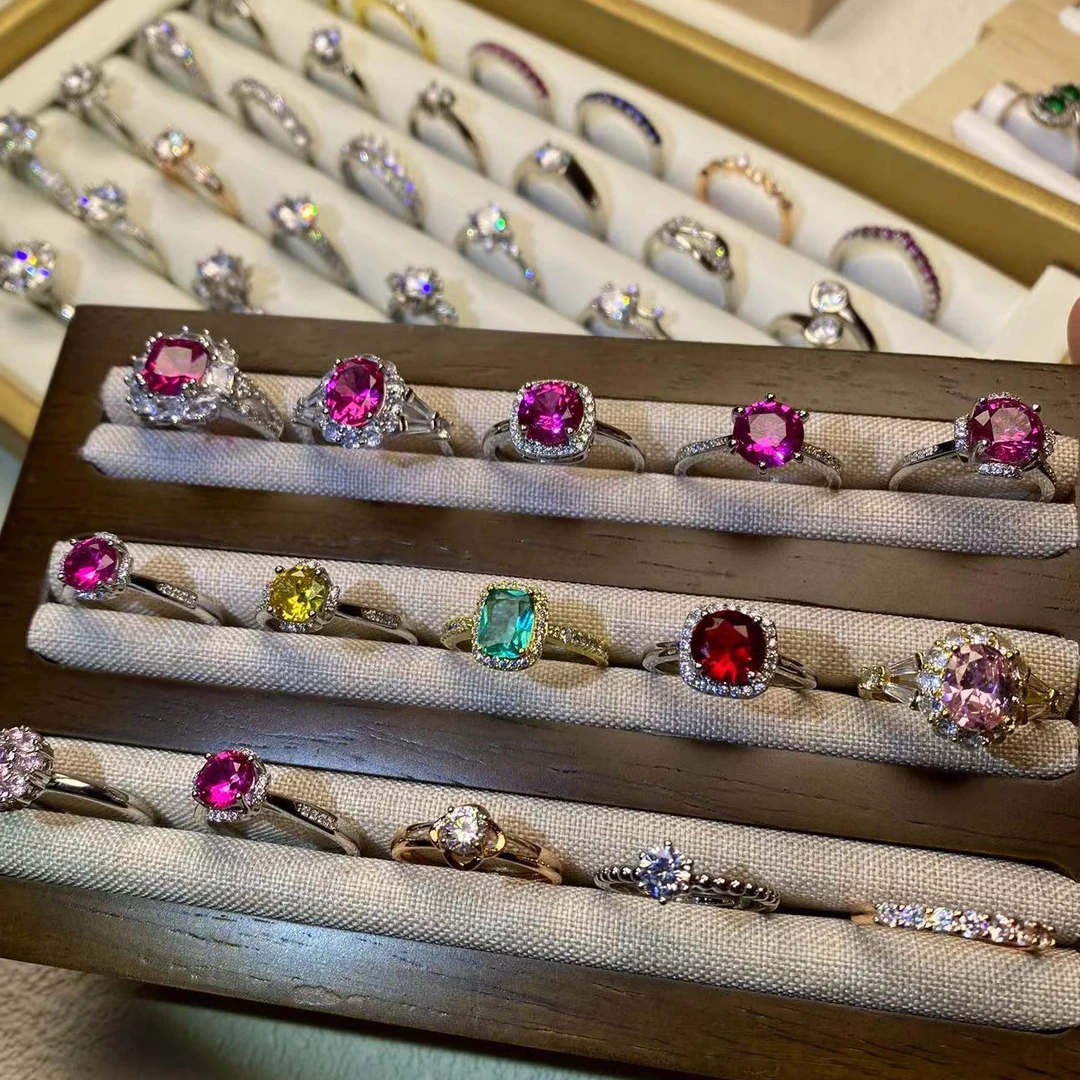 铜合金合成锆石戒指 【第六代】铜合金戒指豪华气质个性百搭戒指