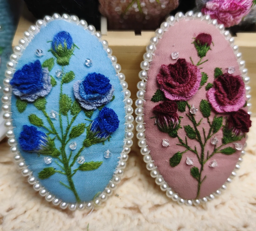 手工刺绣发夹发箍